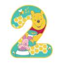 Winnie The Pooh Number 2 Edible Icing Image